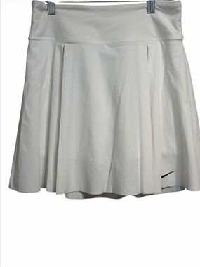 Nike White Circle Skater Tennis Skirt with Black Swoosh